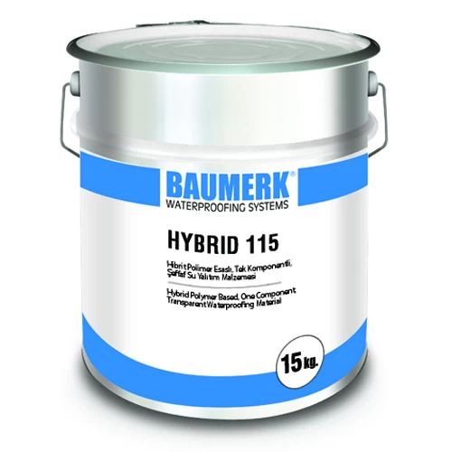 Hybrid Polymer Based, One Component, Transparent Waterproofing Material - HYBRID 115
